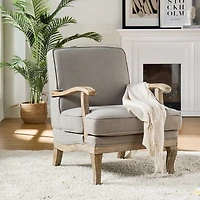 Peppone Gray Upholstered Armchair