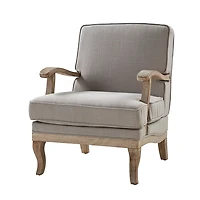 Peppone Gray Upholstered Armchair