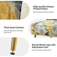 Yellow Floral Amata Accent Chair