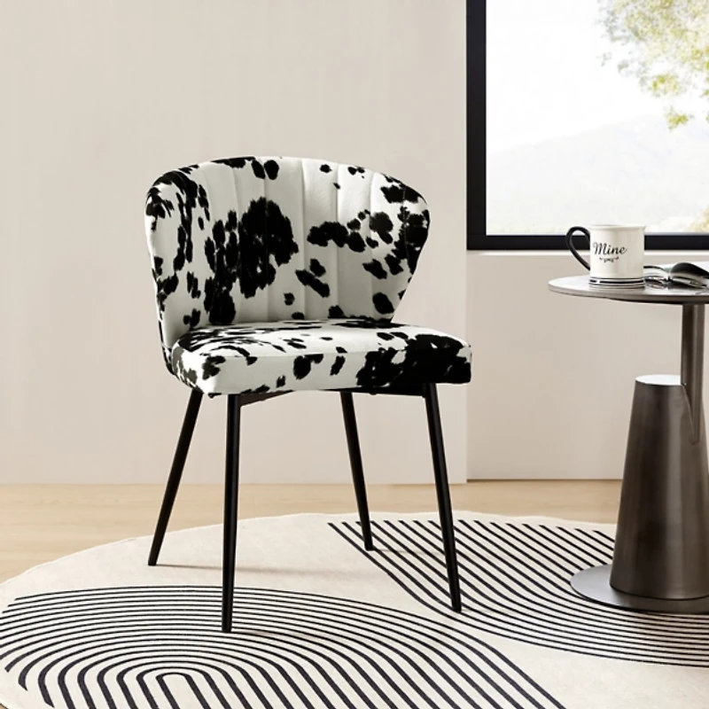 Black & White Bonatti Tufted Accent Chair