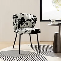 Black & White Bonatti Tufted Accent Chair