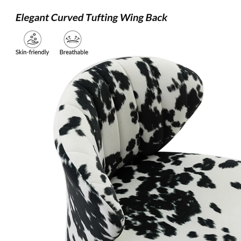 Black & White Bonatti Tufted Accent Chair