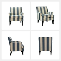 Striped Upholstered Herrera Armchair