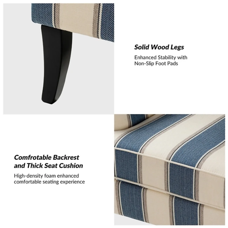 Striped Upholstered Herrera Armchair