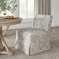 Damask Skirted Edwin Slipper Chair