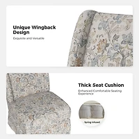 Damask Skirted Edwin Slipper Chair