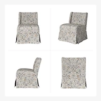 Damask Skirted Edwin Slipper Chair