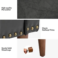 Black Faux Leather Bonita Armchair