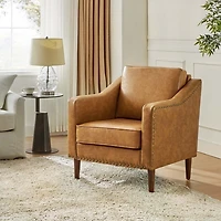 Camel Faux Leather Bonita Armchair