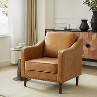 Camel Faux Leather Bonita Armchair