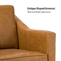 Camel Faux Leather Bonita Armchair