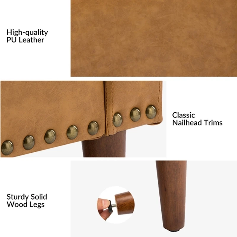 Camel Faux Leather Bonita Armchair