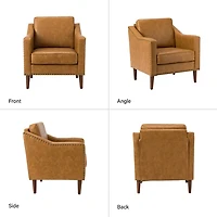 Camel Faux Leather Bonita Armchair