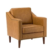 Camel Faux Leather Bonita Armchair