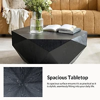 Black Wood Geometric Nikolaus Coffee Table