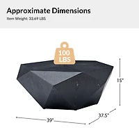 Black Wood Geometric Nikolaus Coffee Table