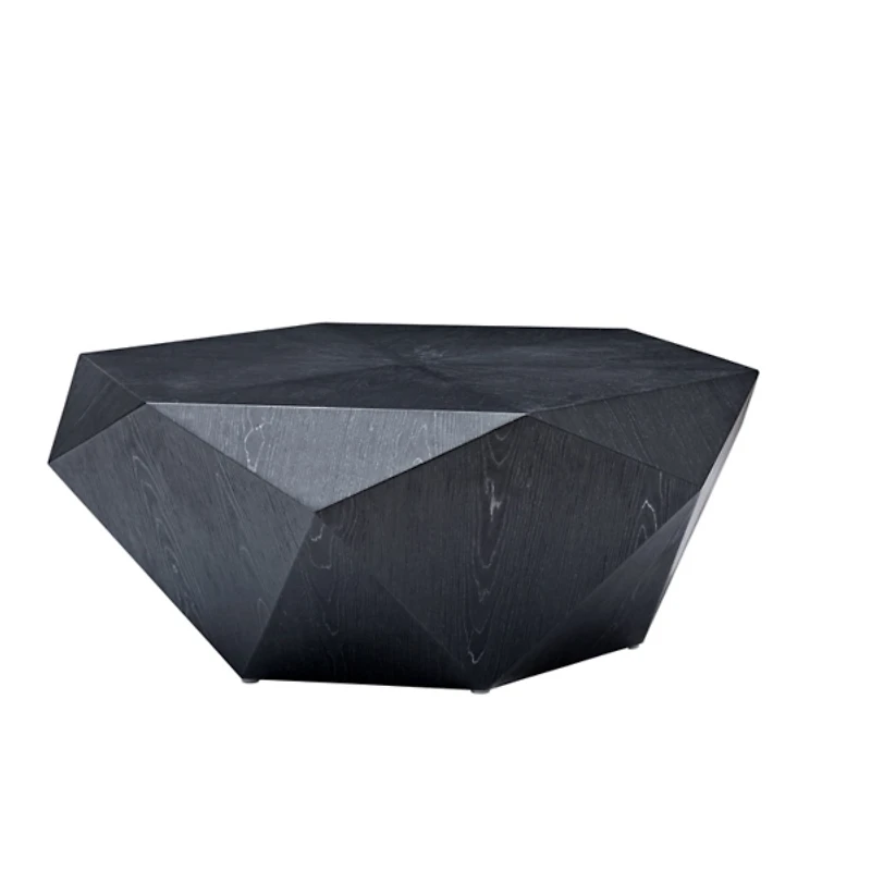 Black Wood Geometric Nikolaus Coffee Table
