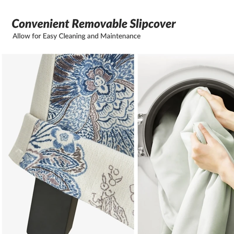 Blue Jacobean Slipcover Konrad Dining Chair