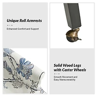 Blue Jacobean Slipcover Konrad Dining Chair