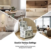 Blue Jacobean Slipcover Konrad Dining Chair