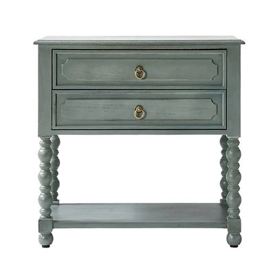 Blue Wood Gwen Charging End Table