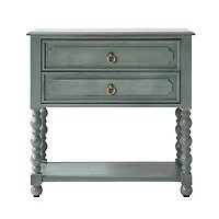 Blue Wood Gwen Charging End Table