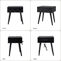 Black Wood Julian End Table