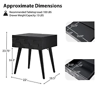 Black Wood Julian End Table