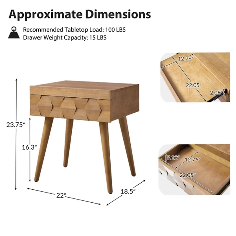Seadrift Brown Julian End Table