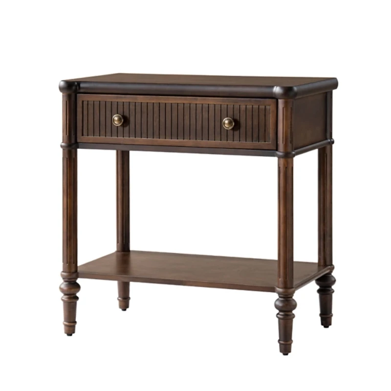 Walnut Brown Derek Charging End Table