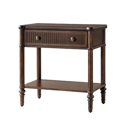 Walnut Brown Derek Charging End Table