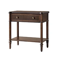 Walnut Brown Derek Charging End Table