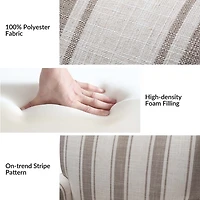 Tan Striped Quentin Armchair