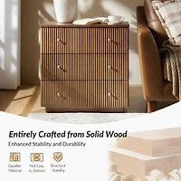 Acorn Brown 3-Drawer Albert Charging Nightstand