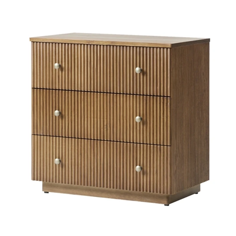 Acorn Brown 3-Drawer Albert Charging Nightstand
