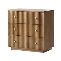 Acorn Brown 3-Drawer Albert Charging Nightstand