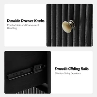 Charcoal 3-Drawer Albert Charging Nightstand