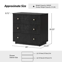 Charcoal 3-Drawer Albert Charging Nightstand