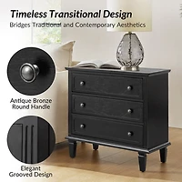 Black Wood Jonathan Charging Nightstand