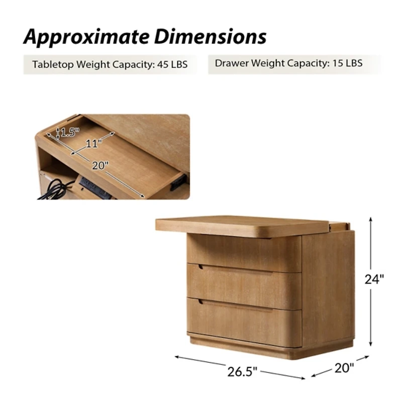 Seadrift Wood Patrick Nightstand