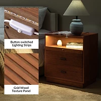 Walnut Wood Lonenz Charging Nightstand