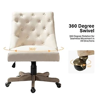 Beige Upholstered Jovita Office Chair