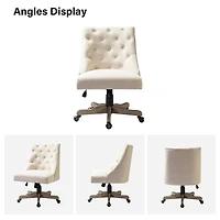 Beige Upholstered Jovita Office Chair