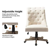 Beige Upholstered Jovita Office Chair