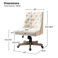 Beige Upholstered Jovita Office Chair
