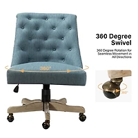 Blue Upholstered Jovita Office Chair