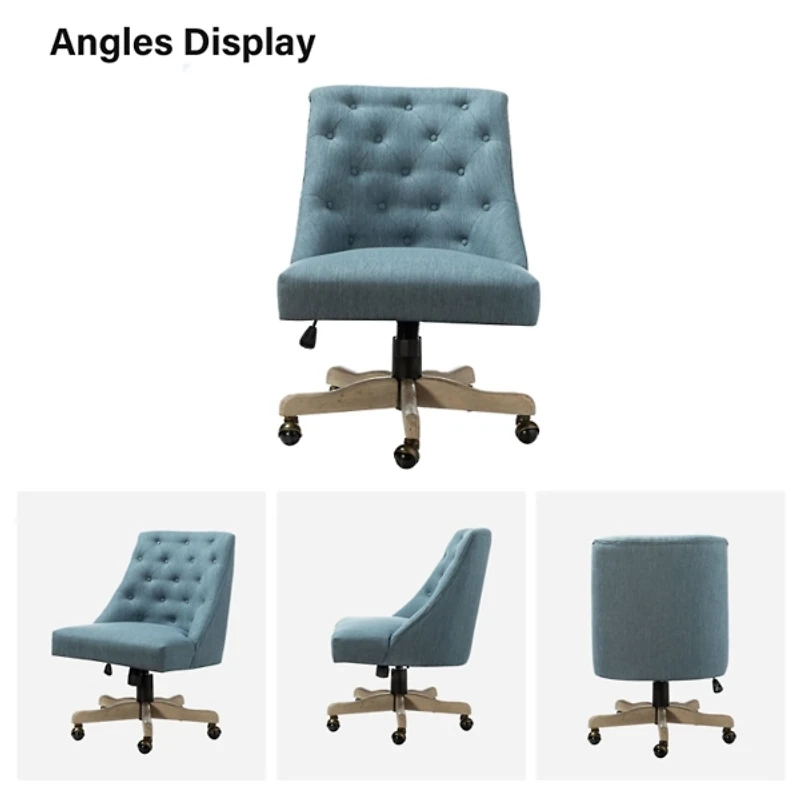 Blue Upholstered Jovita Office Chair