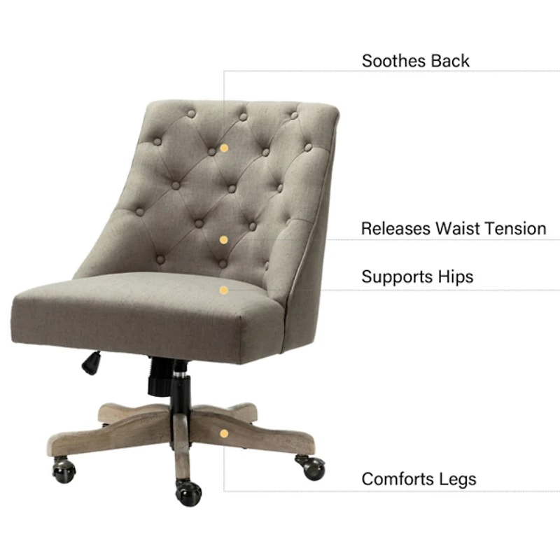 Truffle Upholstered Jovita Office Chair