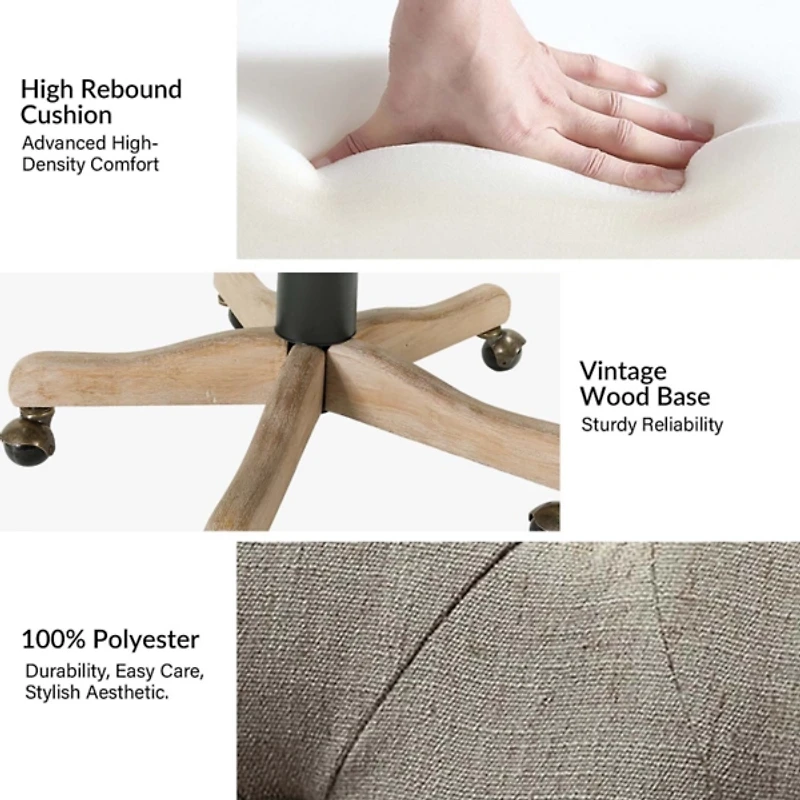 Truffle Upholstered Jovita Office Chair