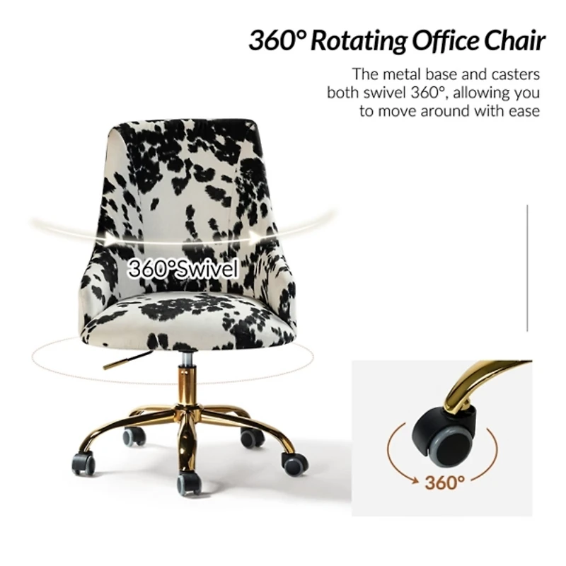 Animal Print Upholstered Arce Office Chair